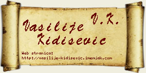 Vasilije Kidišević vizit kartica